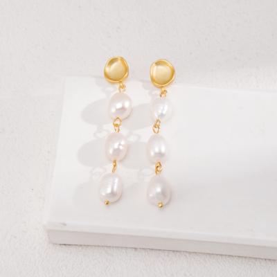 Shaped Baroque Pearl Earrings
